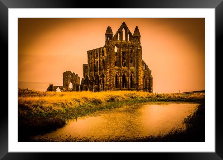 Whitby Abbey Framed Mounted Print by Mike Lanning