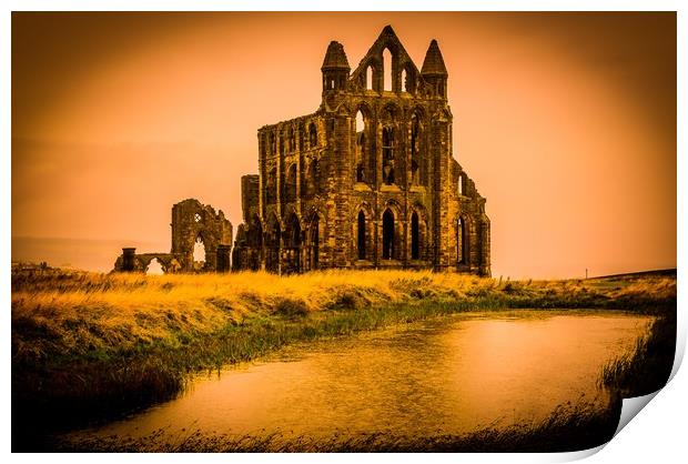 Whitby Abbey Print by Mike Lanning