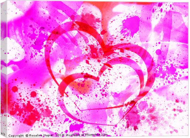 Love pink Canvas Print by Rosaline Napier