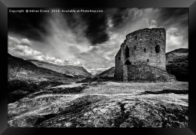 Dolbadarn Castle Framed Print by Adrian Evans