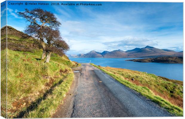 Loch Na Keal on the Isle of Mull Canvas Print by Helen Hotson