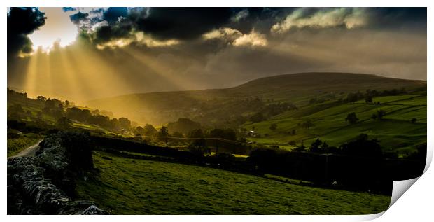 Swaledale dawn Print by Mike Lanning