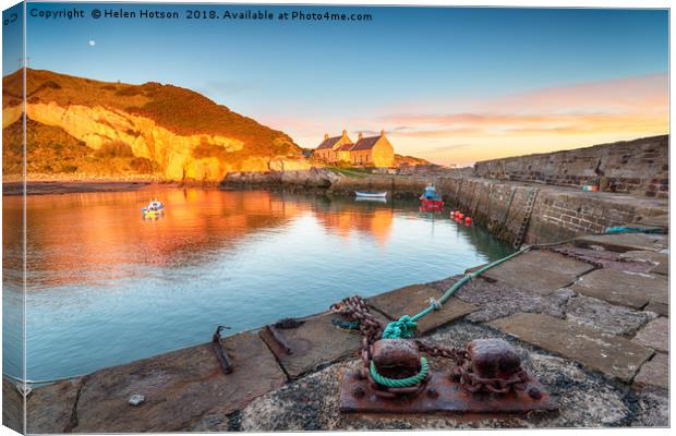 Sunrise at Cove Canvas Print by Helen Hotson