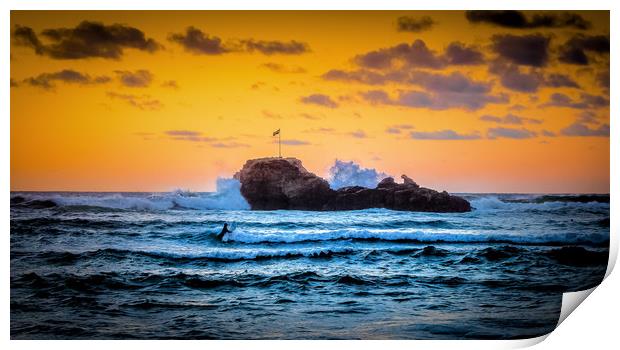 High Tide Surf Print by Mike Lanning