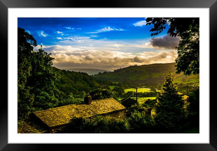 Swaledale dawn 2 Framed Mounted Print by Mike Lanning