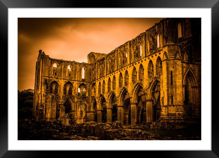 Rievaulx Abbey Framed Mounted Print by Mike Lanning