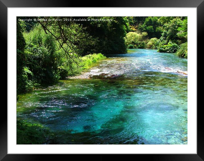 Where the river starts. Framed Mounted Print by George de Putron