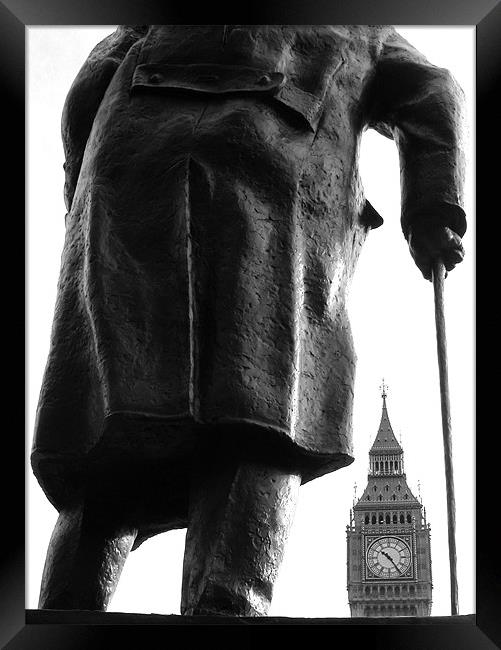 Churchill & Big Ben Framed Print by Jonathan Pankhurst