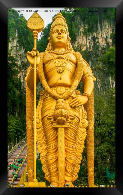 Murugan statue, Batu Caves Framed Print by Stuart C Clarke