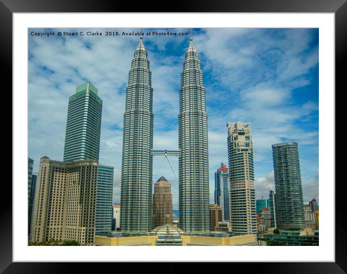 Petronas Towers, Kuala Lumpur Framed Mounted Print by Stuart C Clarke
