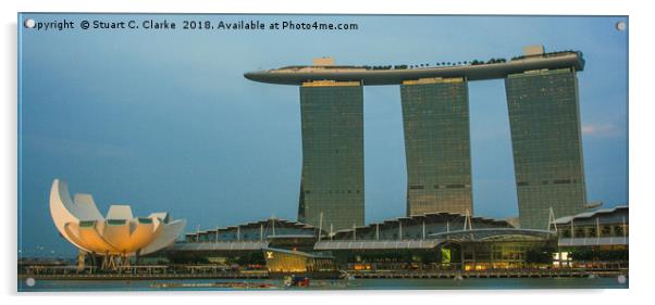 Marina Bay Sands hotel, Singapore Acrylic by Stuart C Clarke
