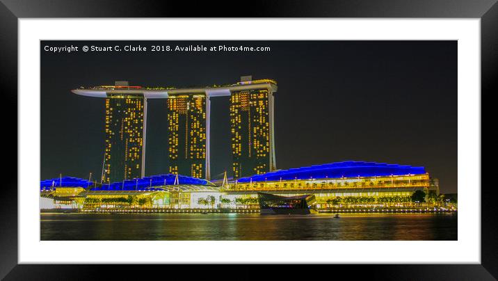Marina Bay Sands, Singapore Framed Mounted Print by Stuart C Clarke