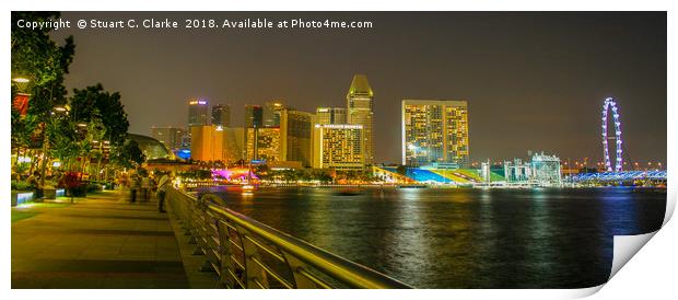 Marina Bay, Singapore Print by Stuart C Clarke