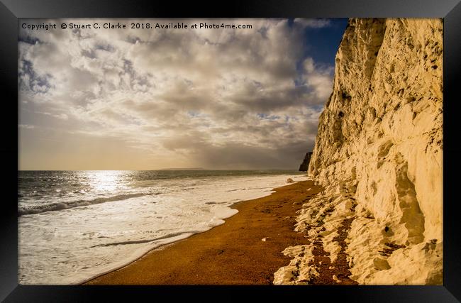 Cliff side Framed Print by Stuart C Clarke