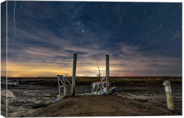 Moored under the stars at Brancaster Staithe  Canvas Print by Gary Pearson