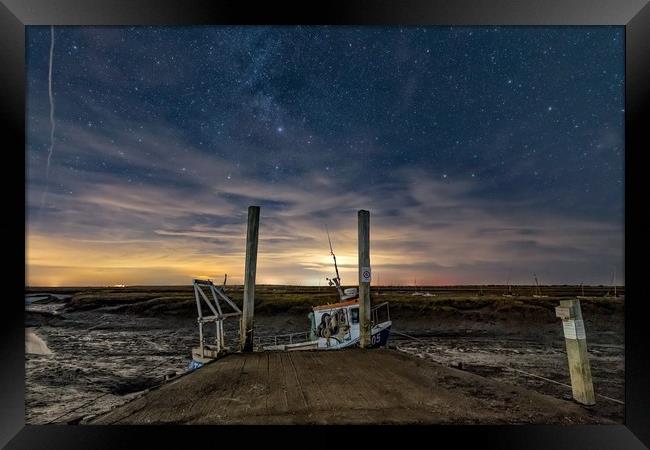 Moored under the stars at Brancaster Staithe  Framed Print by Gary Pearson