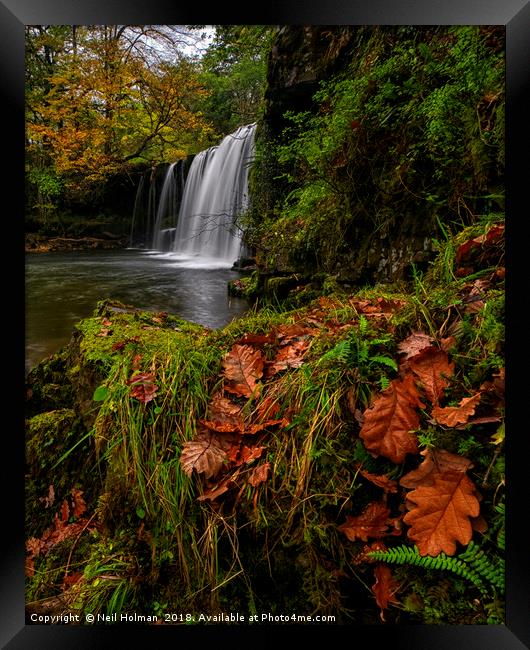 Sgwd Ddwli Waterfall, Brecon Beacons Framed Print by Neil Holman