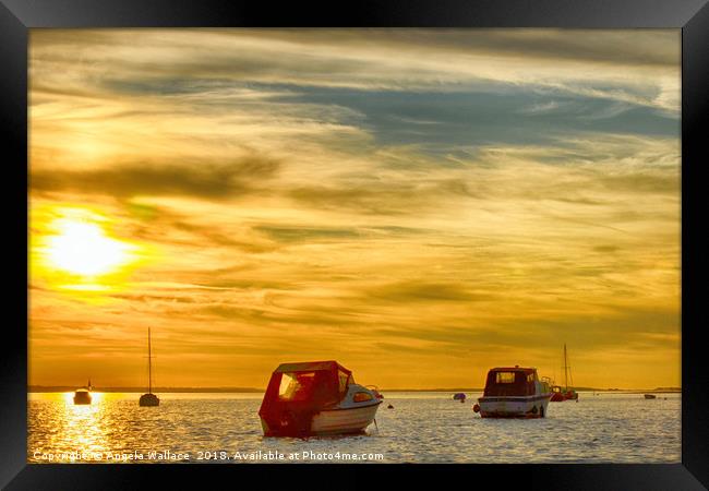 Sunset at Blakeney Point Framed Print by Angela Wallace