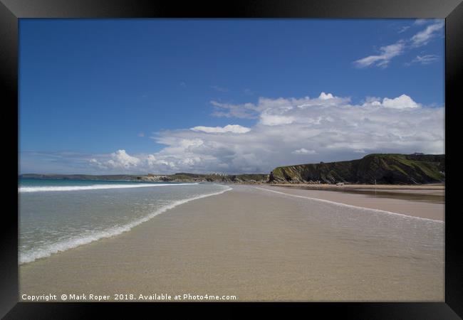 Great Western Beach at Newquay Framed Print by Mark Roper