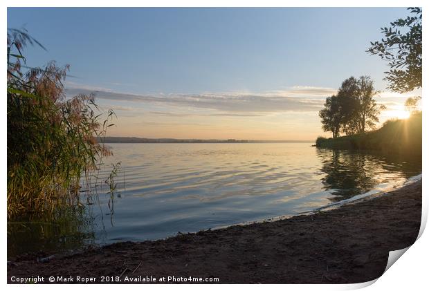 Votkinsk lake at sunset Print by Mark Roper