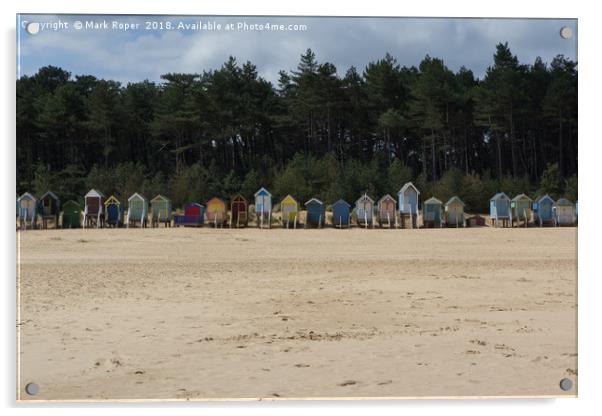 Beach huts at Wells-next-the-Sea Acrylic by Mark Roper
