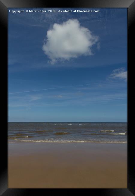 Sand and beautiful cloud at Wells-next-the-Sea  Framed Print by Mark Roper