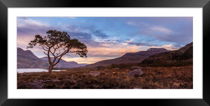 Sunset at Loch Maree Framed Mounted Print by George Robertson