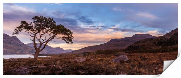 Sunset at Loch Maree Print by George Robertson