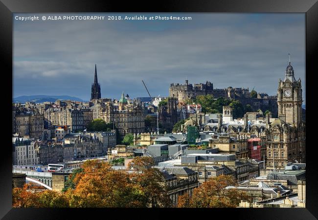  Edinburgh Castle & City Centre, Scotland Framed Print by ALBA PHOTOGRAPHY