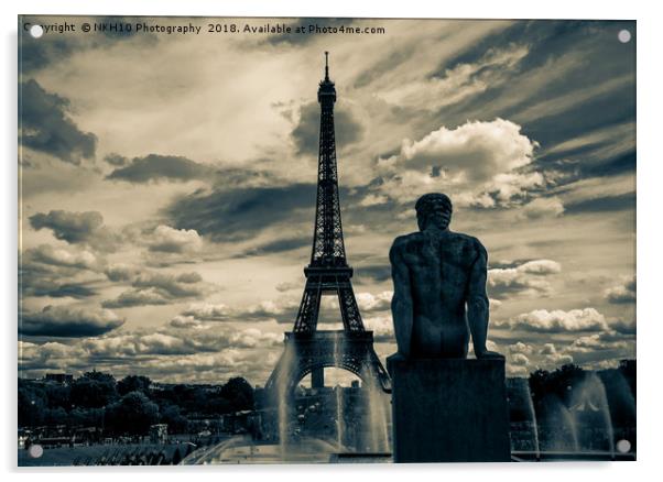 View at the Eiffel Tower from the Trocadero Garden Acrylic by NKH10 Photography