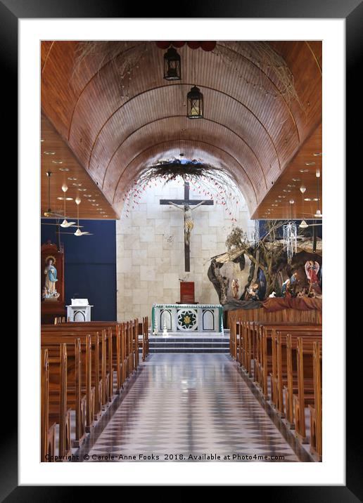 Roman Catholic Church in Quepos  Framed Mounted Print by Carole-Anne Fooks