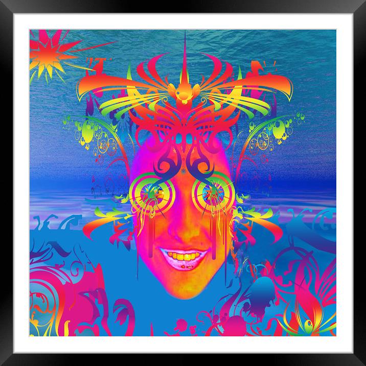 Psychedelic Fish Framed Mounted Print by Matthew Lacey