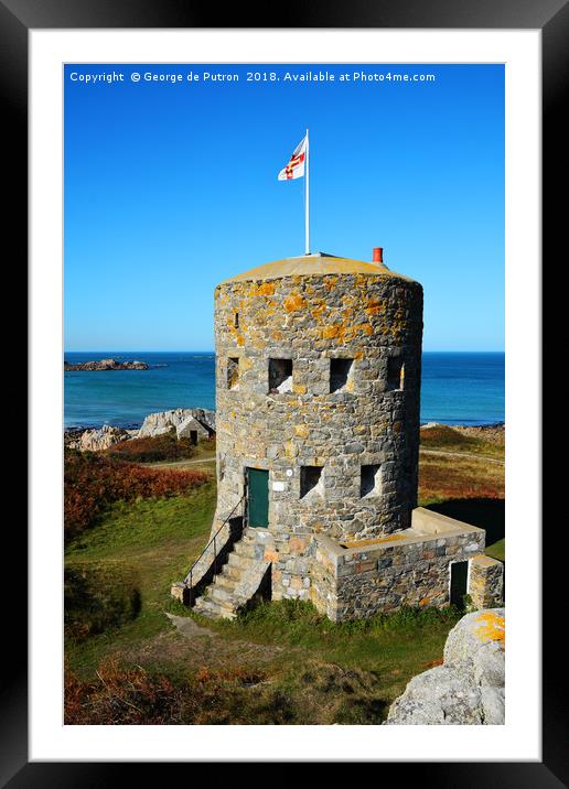 Martello Tower No 5, Lancresse, Guernsey Framed Mounted Print by George de Putron