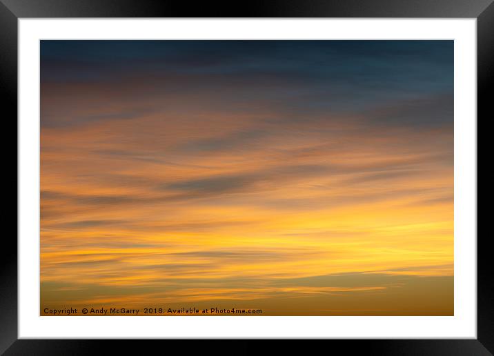 Sunset Sky Framed Mounted Print by Andy McGarry