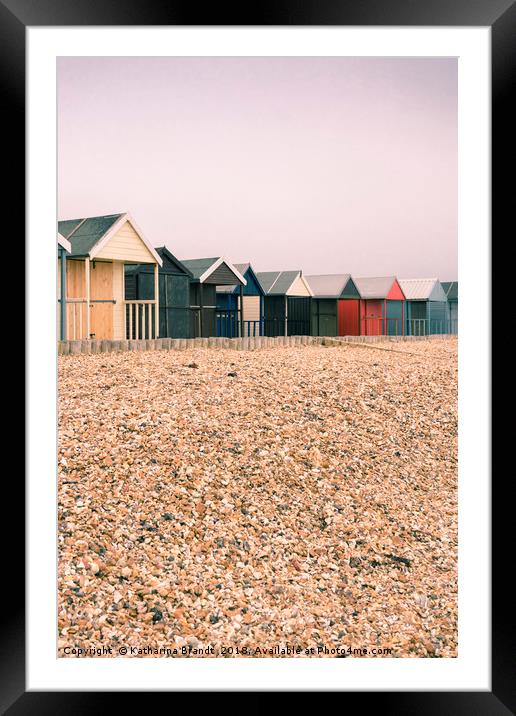 Calshot Beach Huts Framed Mounted Print by KB Photo