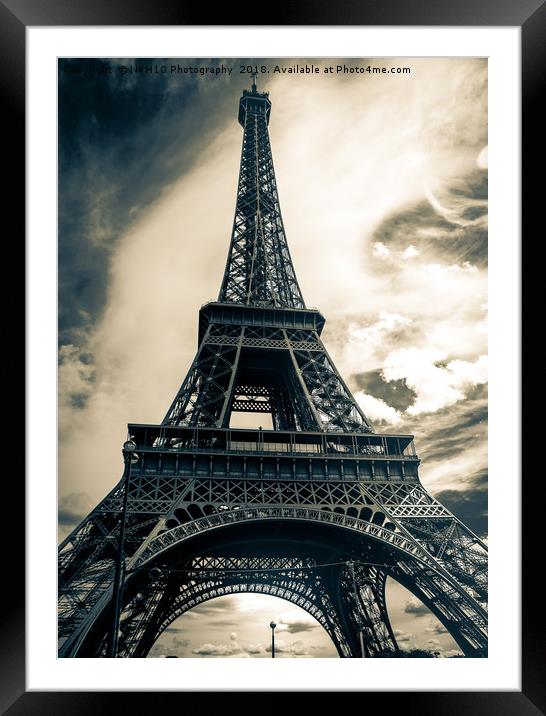View at the Eiffel Tower from the Trocadero Garden Framed Mounted Print by NKH10 Photography