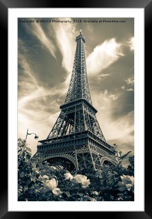 View at the Eiffel Tower  Framed Mounted Print by NKH10 Photography
