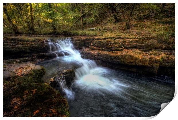 Waterfall country South Wales Print by Leighton Collins