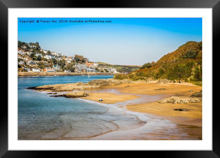 Sunny Cove Beach Framed Mounted Print by Tracey Yeo