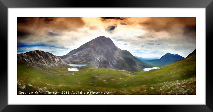 View of An Ruadh-Stac from Maol Chean-dearg Framed Mounted Print by Phill Thornton