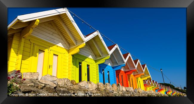 Beach Huts,Scarborough Framed Print by Alan Deeley