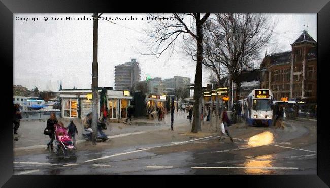    Amsterdam on a Rainy Day                        Framed Print by David Mccandlish