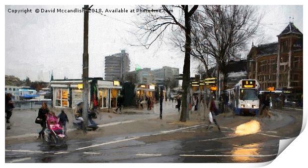    Amsterdam on a Rainy Day                        Print by David Mccandlish