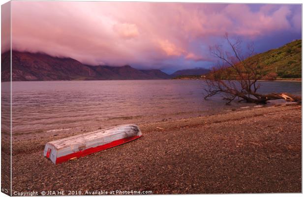 glenorchy morning  Canvas Print by JIA HE