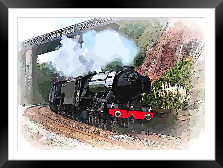 The Flying Scotsman passing Teignmouth on way to D Framed Mounted Print by Rosie Spooner