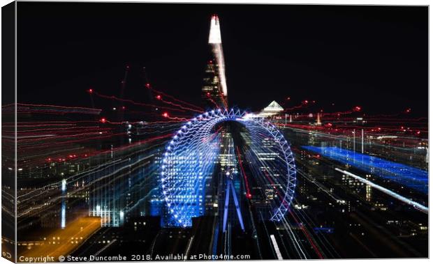 London Eye vortex! Canvas Print by WATCHANDSHOOT 