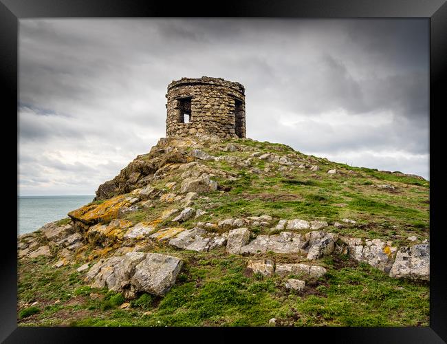 Abereiddy Tower. Pembrokeshire. Framed Print by Colin Allen