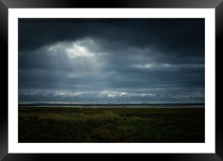 Lytham skies Framed Mounted Print by Andy dean