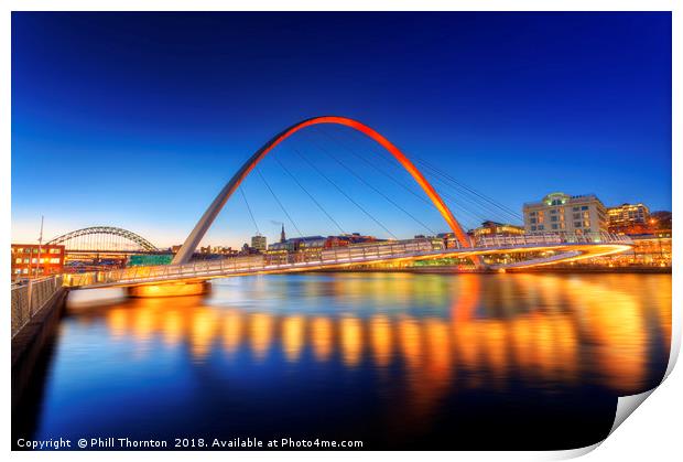 Gateshead Millennium Bridge No.3 Print by Phill Thornton