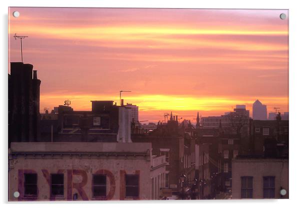 Sunrise over London Acrylic by Jonathan Pankhurst